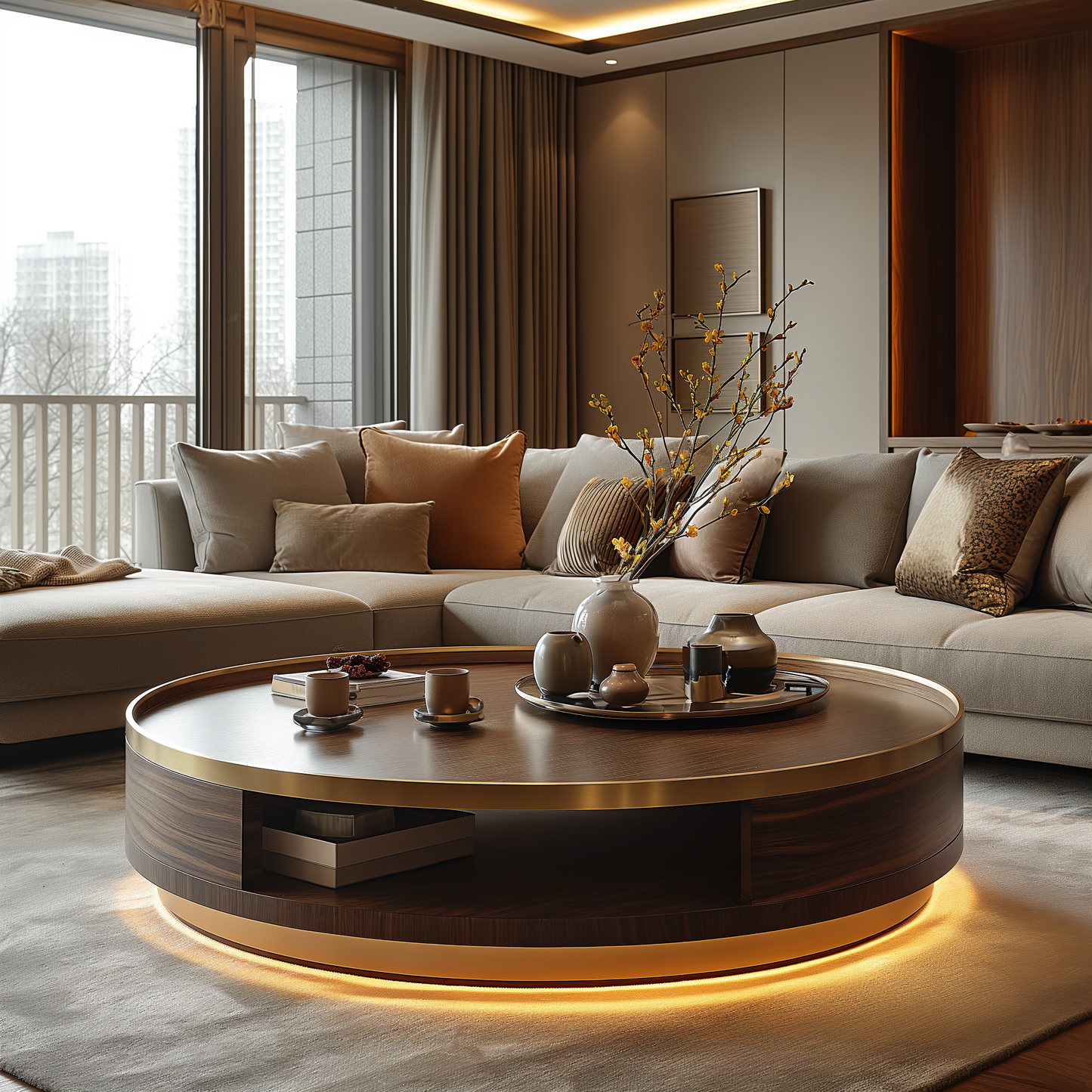 Illuminated coffee tables