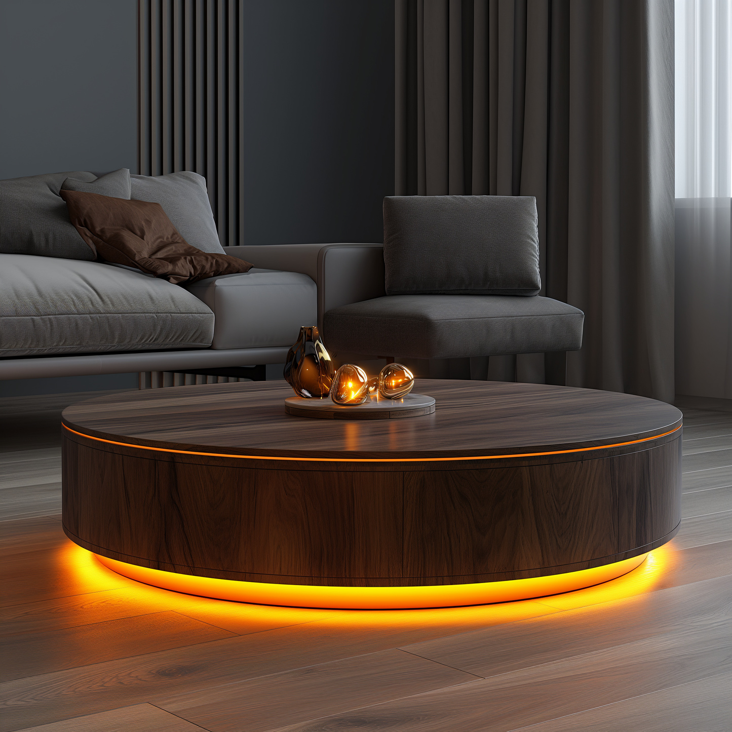 Illuminated coffee tables