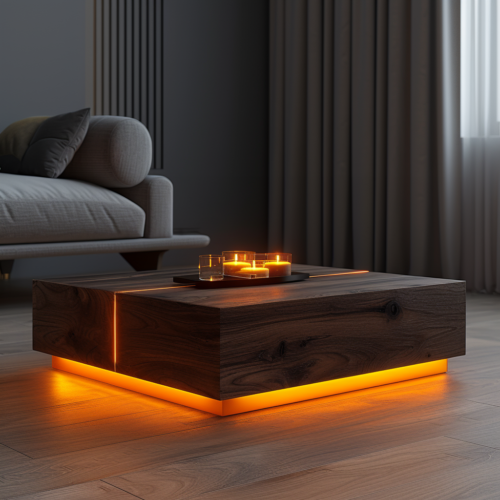 Illuminated coffee tables